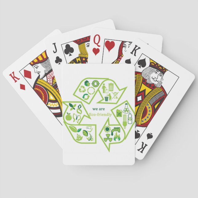 Environmentally eco-friendly green playing cards (Back)