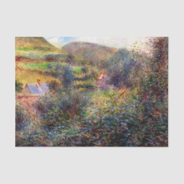 Environs of Berneval, Auguste Renoir Tissue Paper (Front)