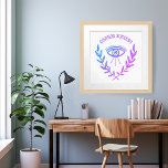 ENVISION SUCCESS Motivation Inspirational Boho Eye Poster<br><div class="desc">I hope you like this custom made art. Keep the text as is or add your own text to customise it by clicking "personalise" above. You can change the text, font, colours and background colour too. You can purchase a simple poster or a fully framed and matted version! Thank you...</div>