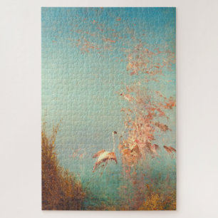 Envol De Flamants Roses, Étang De Vaccarès Jigsaw Puzzle