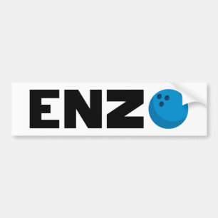 Enzo bowling bumper sticker