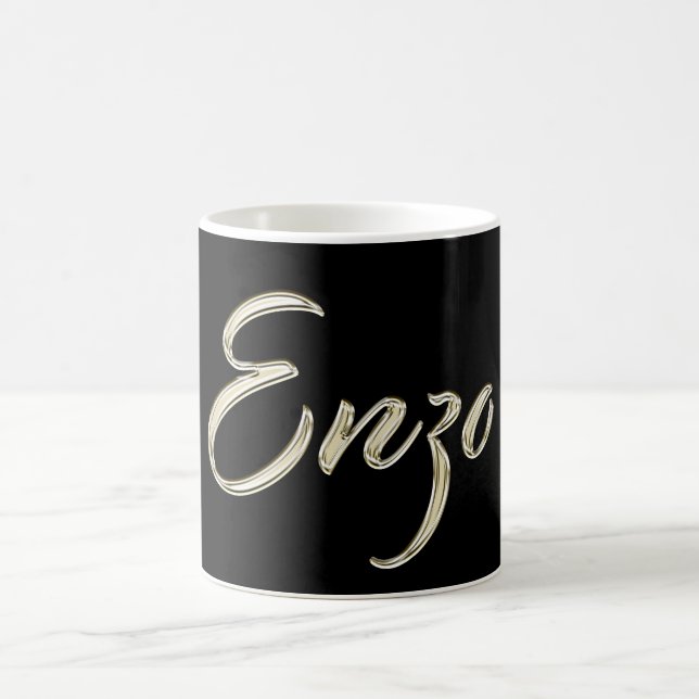 Enzo Name whitegold Tasse Teetasse Coffee Coffee Mug (Center)