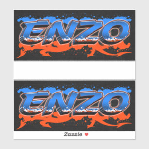 Enzo Vorname Name Graffiti Aufkleber Sticker