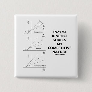 Enzyme Kinetics Shapes My Competitive Nature 15 Cm Square Badge