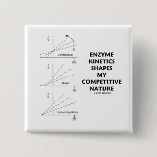 Enzyme Kinetics Shapes My Competitive Nature 15 Cm Square Badge
