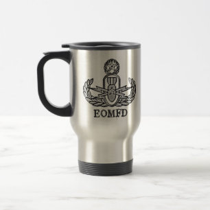 eod badge shrapnal, EOMFD Travel Mug