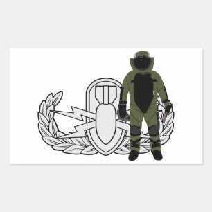 EOD Bomb Suit Rectangular Sticker