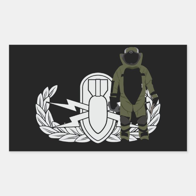 EOD Bomb Suit Rectangular Sticker (Front)
