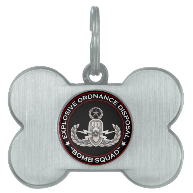 EOD Master "Bomb Squad" Pet ID Tag (Front)