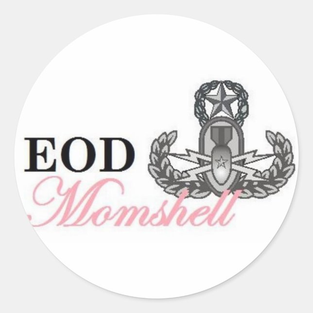 eod master momshell classic round sticker (Front)