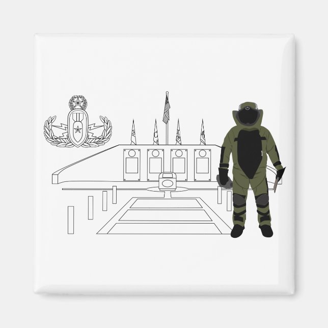 EOD Memorial Bomb Suit Magnet (Front)