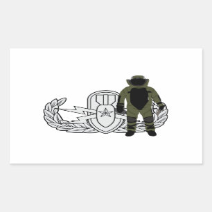 EOD Senior Bomb Suit Rectangular Sticker