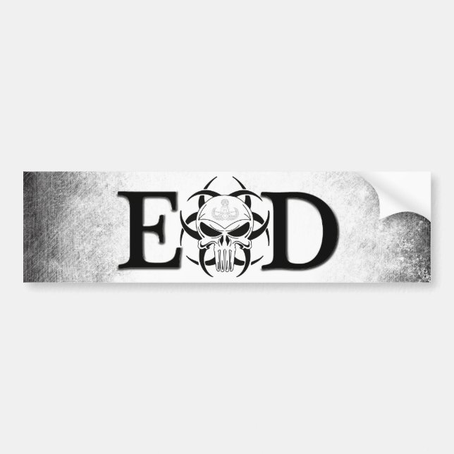 EOD skull with crab grunge Bumper Sticker (Front)
