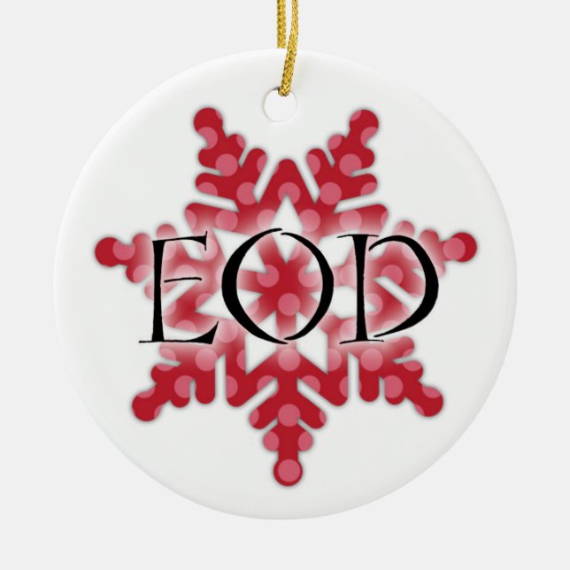 EOD snowflake Ornament (Front)