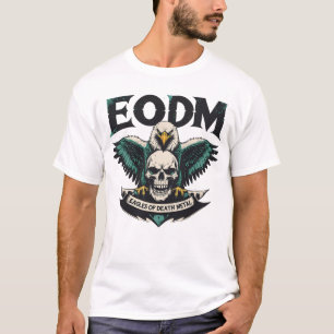 EODM Vintage Eagle & Skull – Retro Rock Poster Art T-Shirt