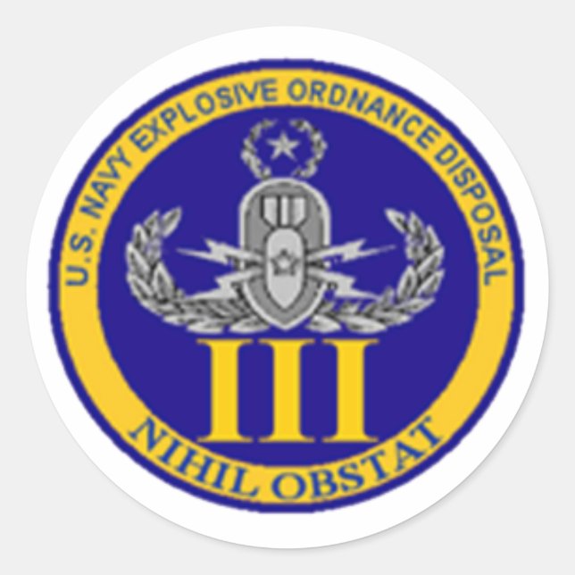 EODMU3 CLASSIC ROUND STICKER (Front)