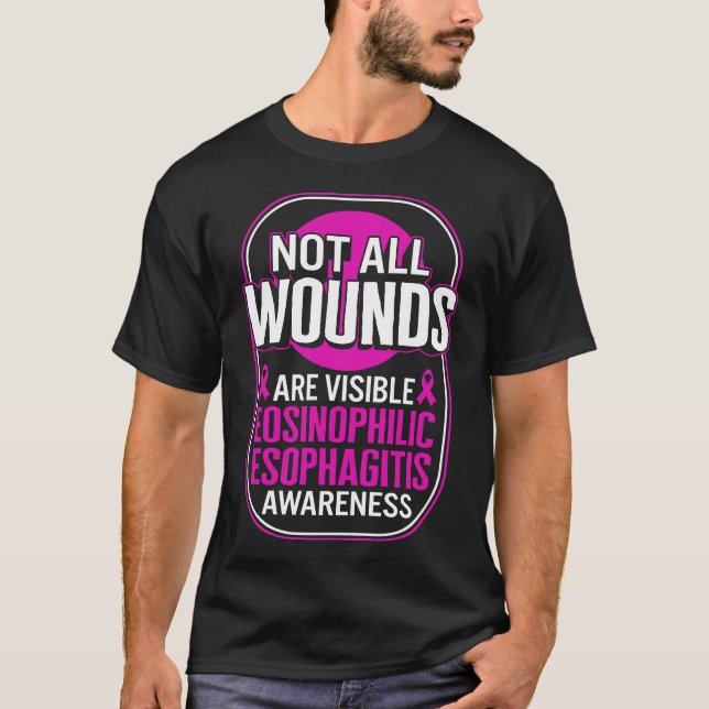 EOE Shirt, Not All Wounds Are Visible Ribbon Tee, T-Shirt (Front)