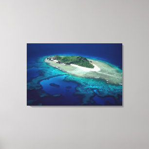 Eori Island, Mamanuca Islands, Fiji - aerial Canvas Print