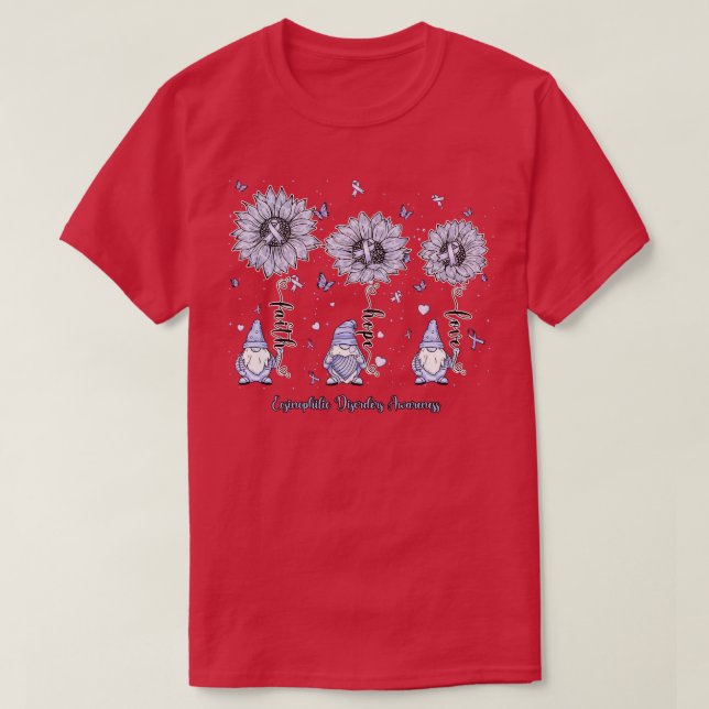 Eosinophilic Disorders Awareness gnome faith hope  T-Shirt (Design Front)