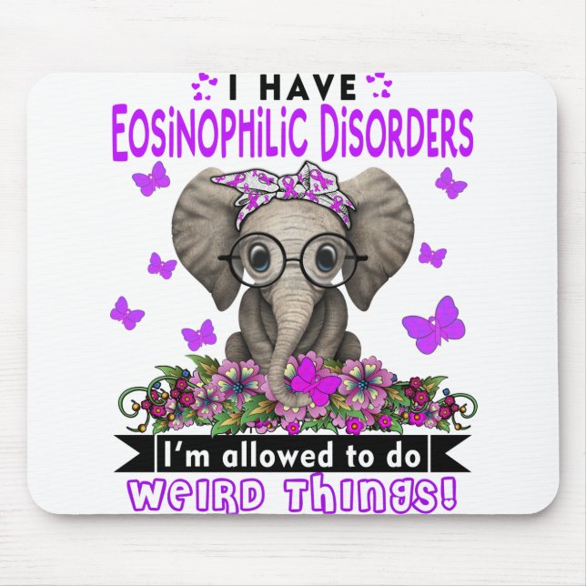 Eosinophilic Disorders Awareness Month Ribbon Gift Mouse Mat (Front)