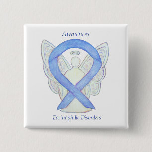 Eosinophilic Disorders Awareness Ribbon Angel Pin