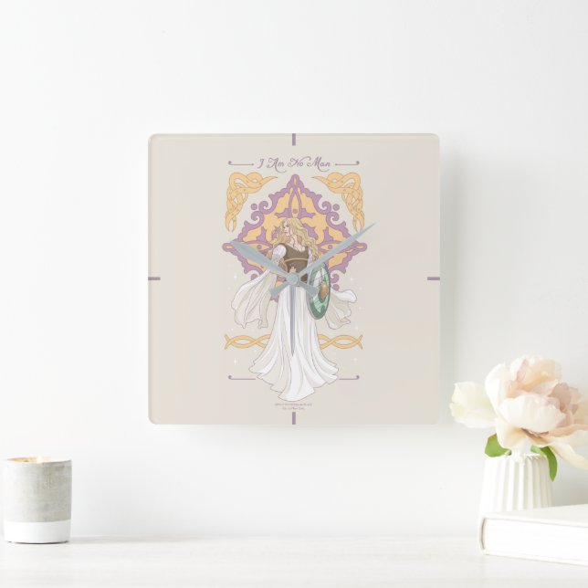 Éowyn "I Am No Man" Battle-Ready Graphic Square Wall Clock (Home)