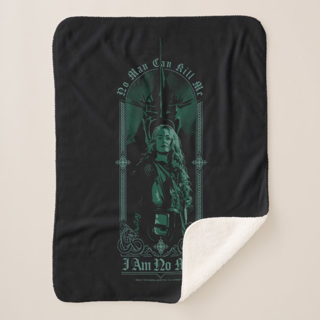Éowyn Vs SAURON™ "I Am No Man" Rohan Graphic Sherpa Blanket (Front)