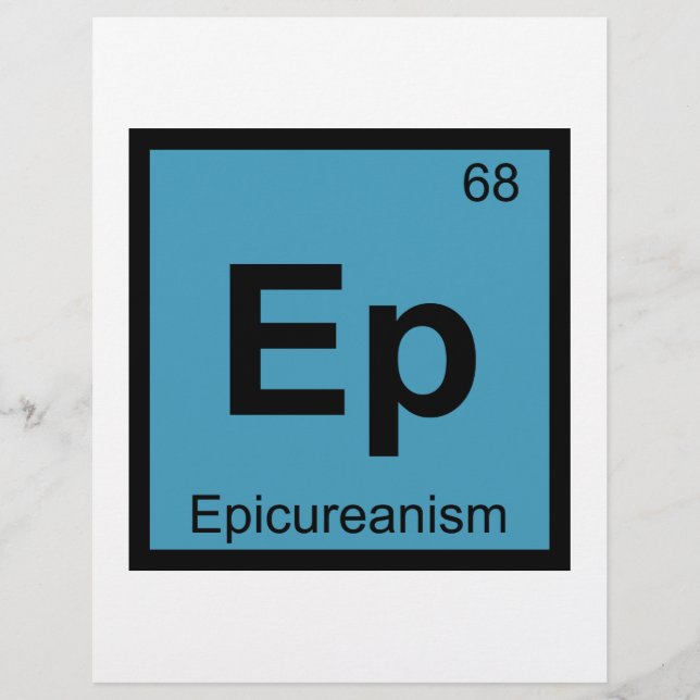 Ep - Epicureanism Philosophy Chemistry Symbol (Front)