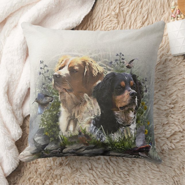 Epagneul Breton, Brittany Spaniel   Cushion (Blanket)