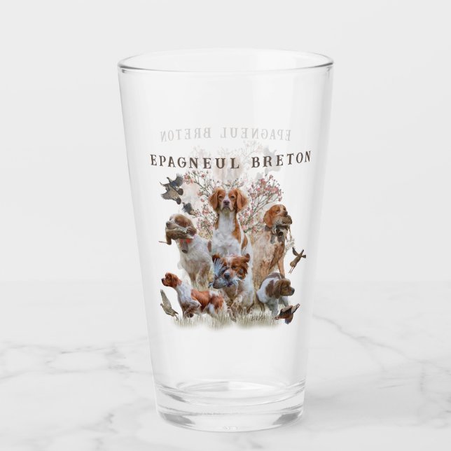 Epagneul Breton, Brittany Spaniel      Glass (Front)