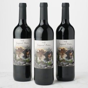 Epagneul Breton, Brittany Spaniel Wine Label