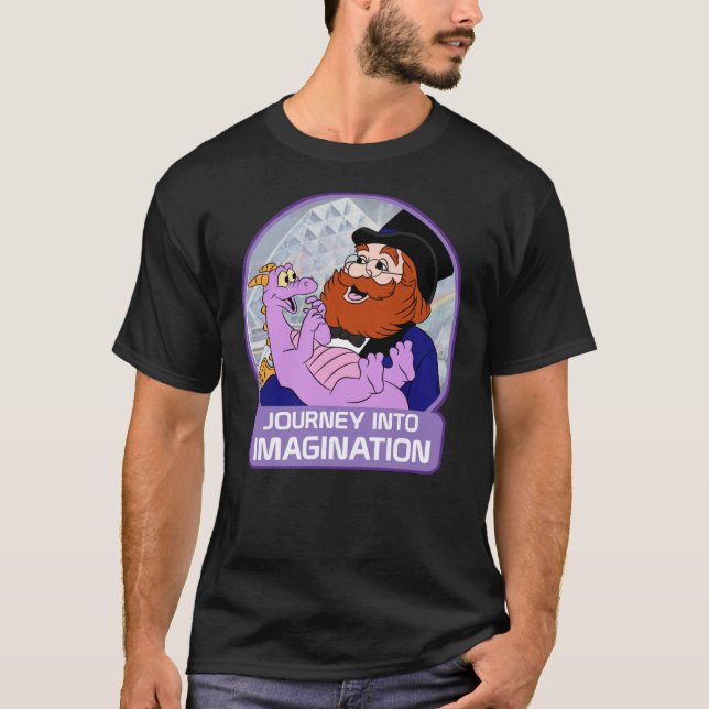 EPCOT Centre Badges- Journey into Imagination Clas T-Shirt (Front)