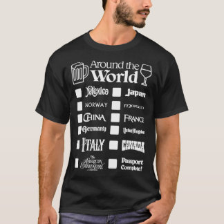 Epcot Drink Around the World White Text Mexico Fir T-Shirt