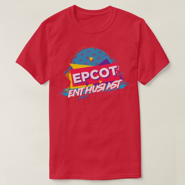 EPCOT Enthusiast 90s T-Shirt (Design Front)