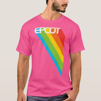 EPCOT vintage style retro rainbow fan art by Kelly T-Shirt