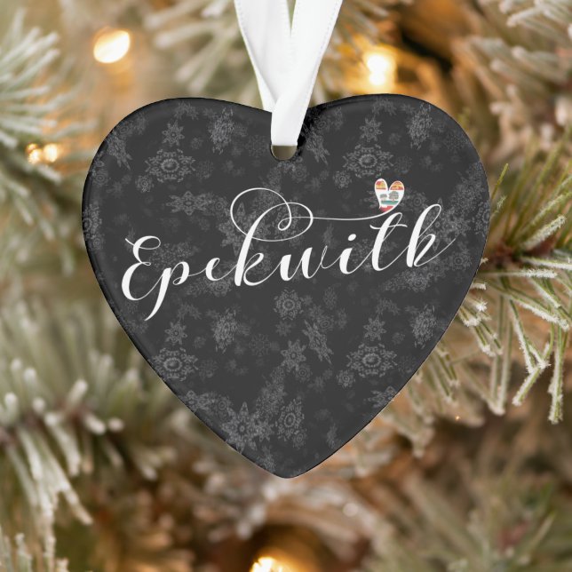 Epekwitk Flag Heart, Prince Edward Island, Canada Ornament (Tree)