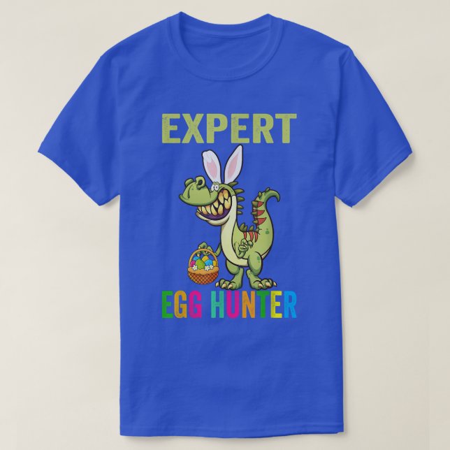 Epert Egg Hunter T Re Dinosaur Bunny Easter  T-Shirt (Design Front)