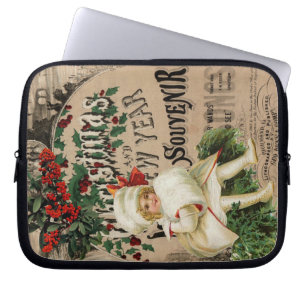 Ephemera Christmas New Year Souvenir Poster Laptop Sleeve