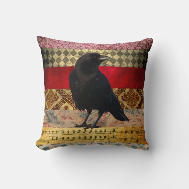 Ephemera Crow Cushion (Front)