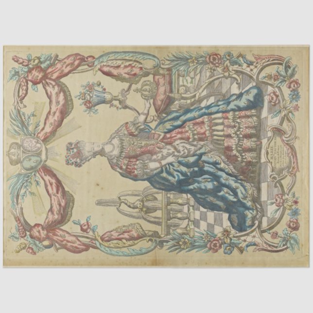 Ephemera Decoupage Marie-Antoinette Queen France Tissue Paper (Front)