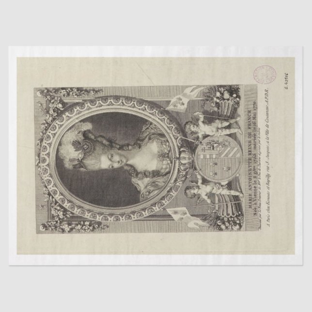 Ephemera Decoupage Marie-Antoinette Queen France Tissue Paper (Front)