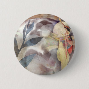Ephemera Decoupage Vintage Fairy antique 6 Cm Round Badge