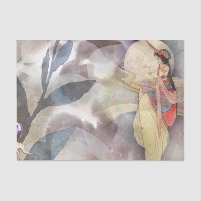 Ephemera Decoupage Vintage Fairy  Tissue Paper (Front)