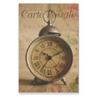 Ephemera French Postcard Alarm Clock Decoupage