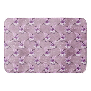 Ephemera Lavendar Paper Series Design 10 Bath Mat