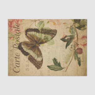 Ephemera Painting Butterfly Caterpillar Decoupage Tissue Paper