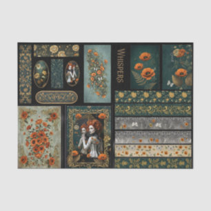 Ephemera Poetic Gothic Motifs Tissue Paper