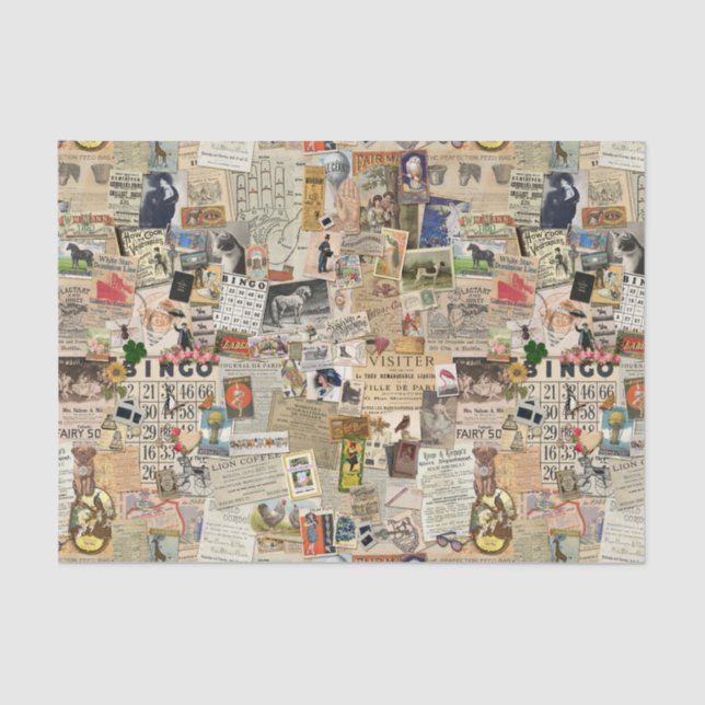 Ephemera Scatter Decoupage or collage paper (Front)