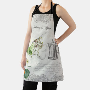 Ephemera Vintage Botanicals French Floral Kitchen Apron