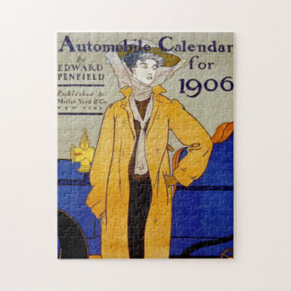 Ephemera Vintage Woman in Gold Jacket 1906  Jigsaw Puzzle
